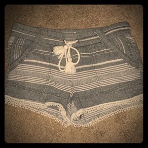 NWOT drawstring stripped shorts
